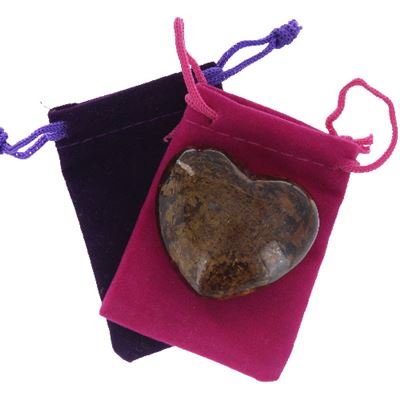 Bronzite Heart Large in Pouch